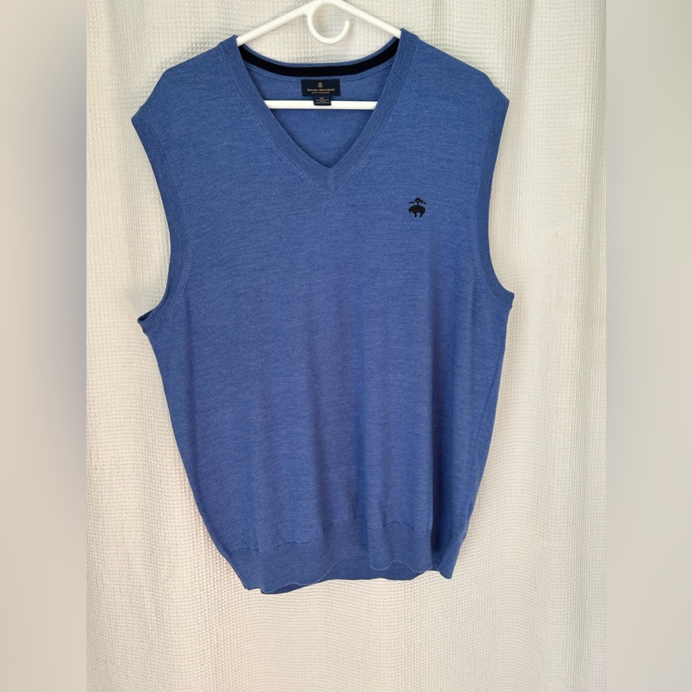 Brooks Brother Mens‎ xl blue sweater vest